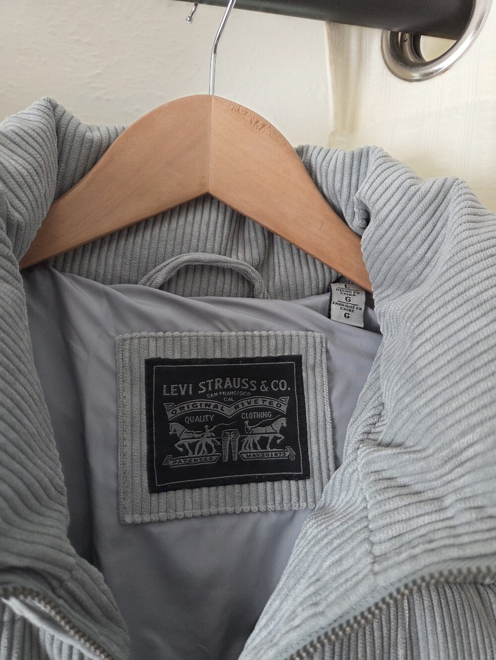 Levi Strauss & Co. Light GREEN Gray (SAGE)  Corduroy Jacket